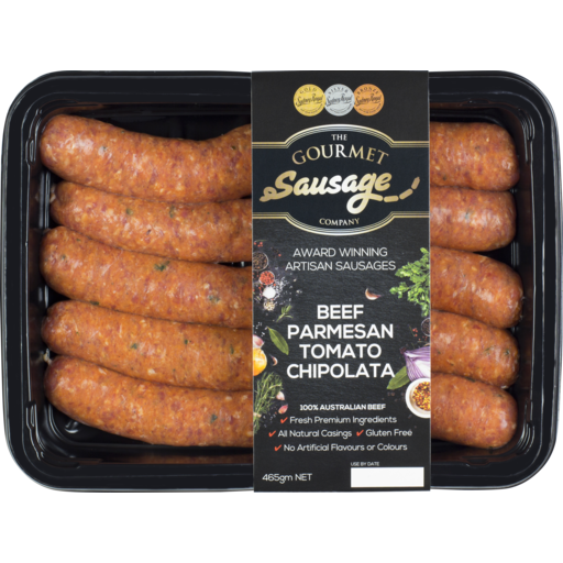 GSC Beef Parmesan & Tomato Chipolata 465g