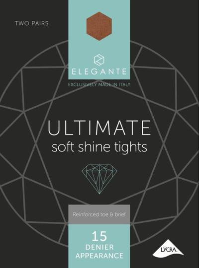 Elegante Ultimate Soft Shine Tights Illusion Large 2pk