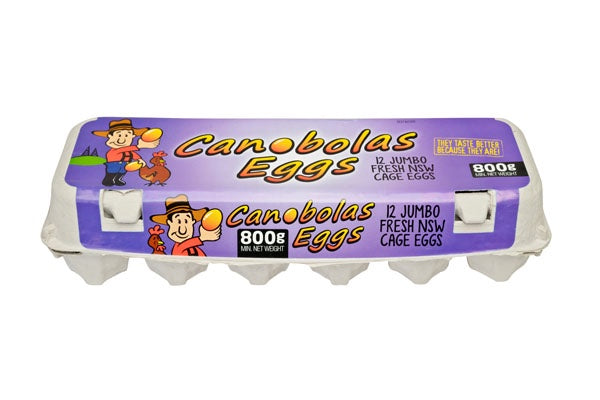 Canobolas Cage Eggs Jumbo 800g 12pk