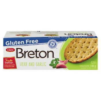 Breton Gluten Free Herb & Garlic Crackers 135g