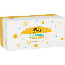 Black & Gold Tissues 224pk 2ply