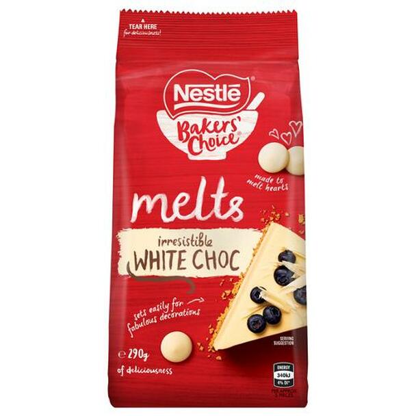 Nestle Bakers Choice White Choc Melts 290g