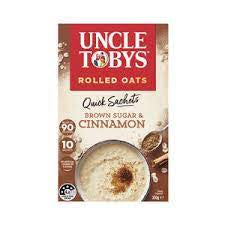 Uncle Tobys  Oats Quick Sachets Brown Sugar & Cinnamon 350g