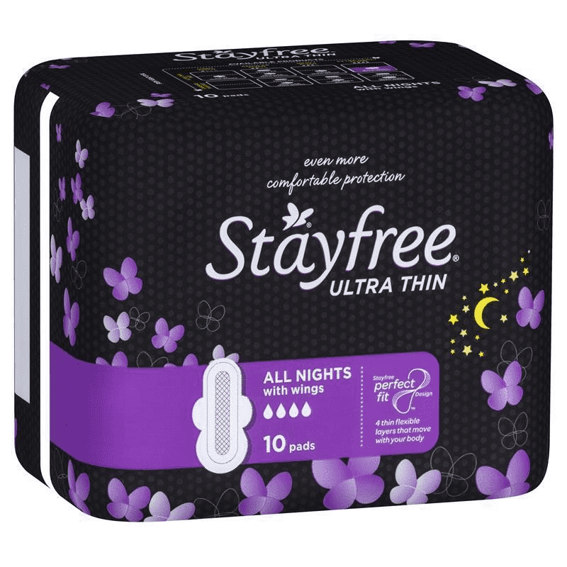 Stayfree Ultra Thin All Night Wings 10pk