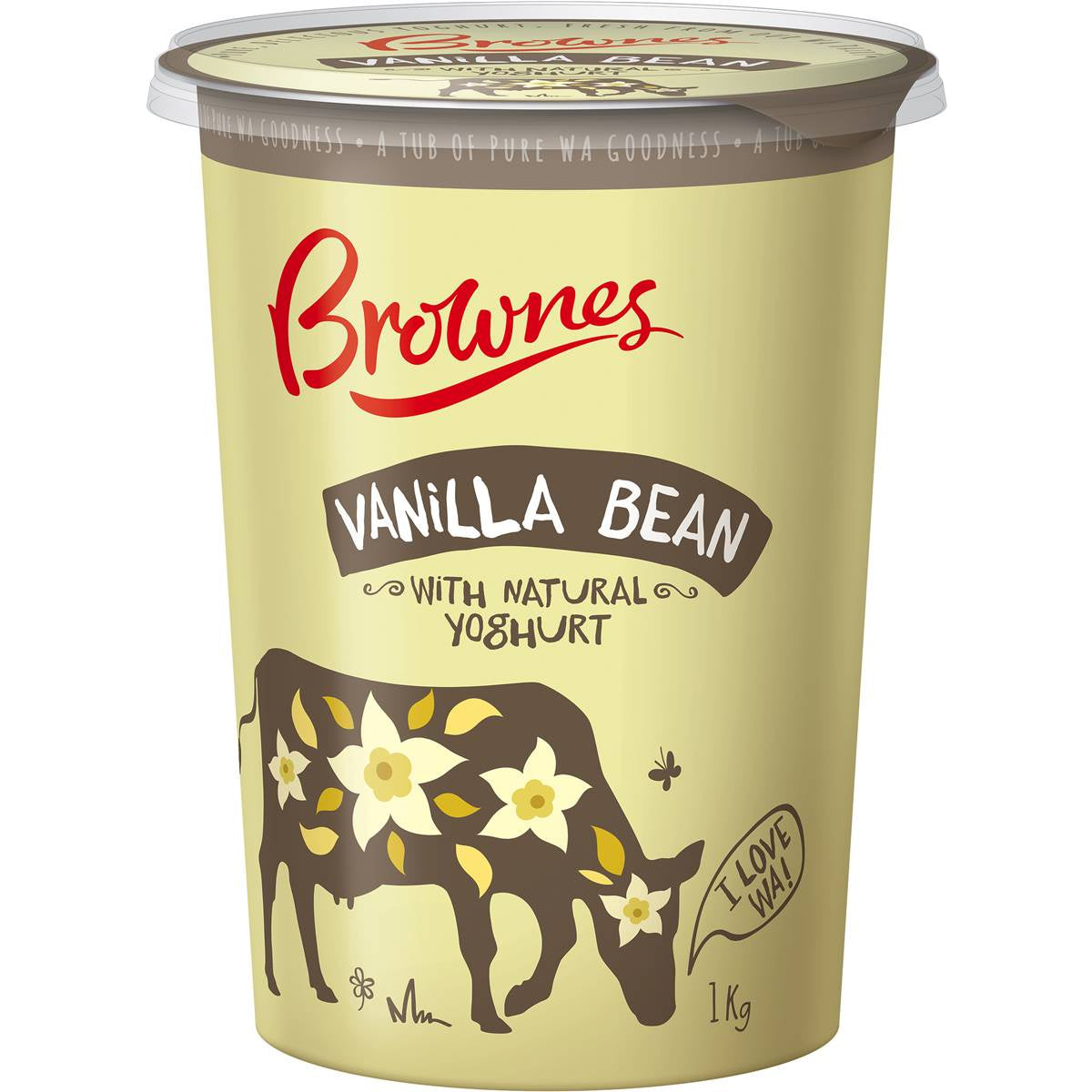 Brownes Natural Vanilla Bean Yoghurt 1kg