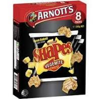 Arnott's Shapes Vegemite & Cheese 8pk 200g