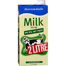 Devondale Long Life Milk Skim 2L