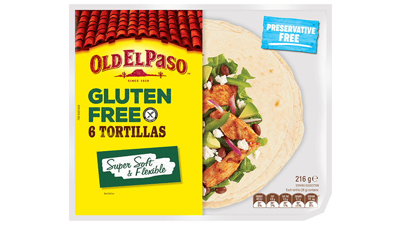 Old El Paso Gluten Free Tortilla 216g