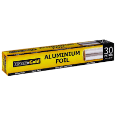 Black & Gold Aluminium Foil 30m