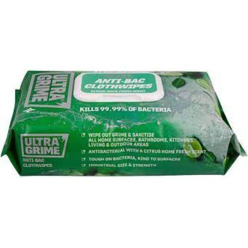 UltraGrime Anti-Bac XXL Cloth wipes 80pk