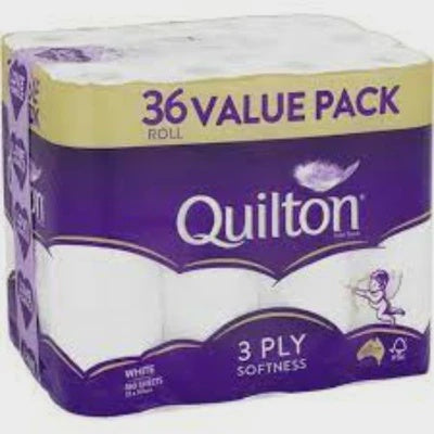 Quilton 3-Ply Toilet Paper White 36 Pk