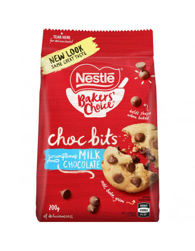 Nestle Bakers Choice Milk Choc Bits 200g