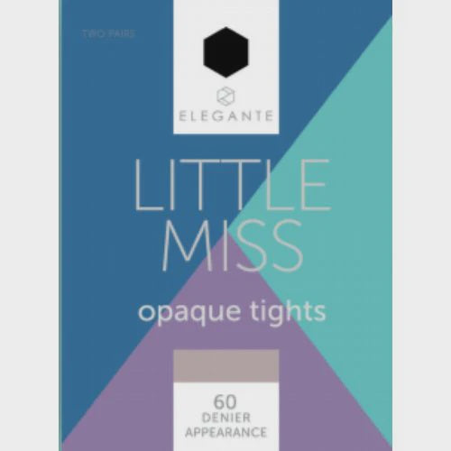 Elegante Little Miss Opaque Tights 7/8 years 2pk