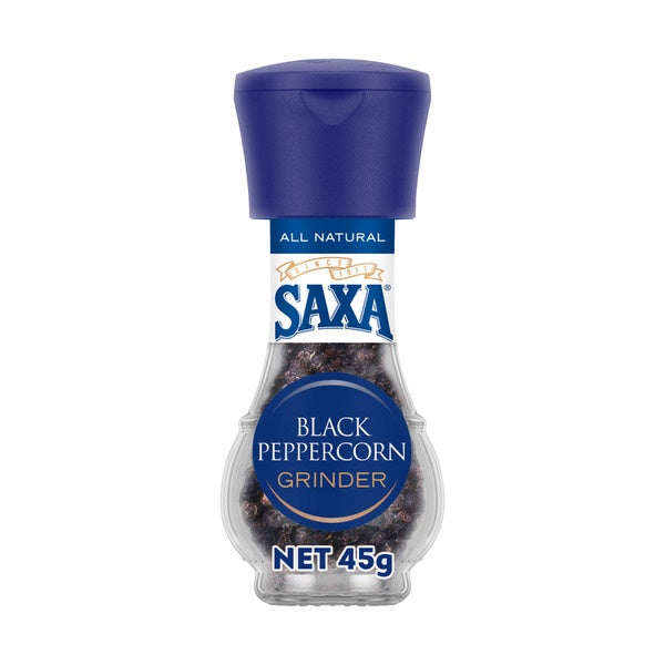 Saxa Grinder Black Peppercorn 45g