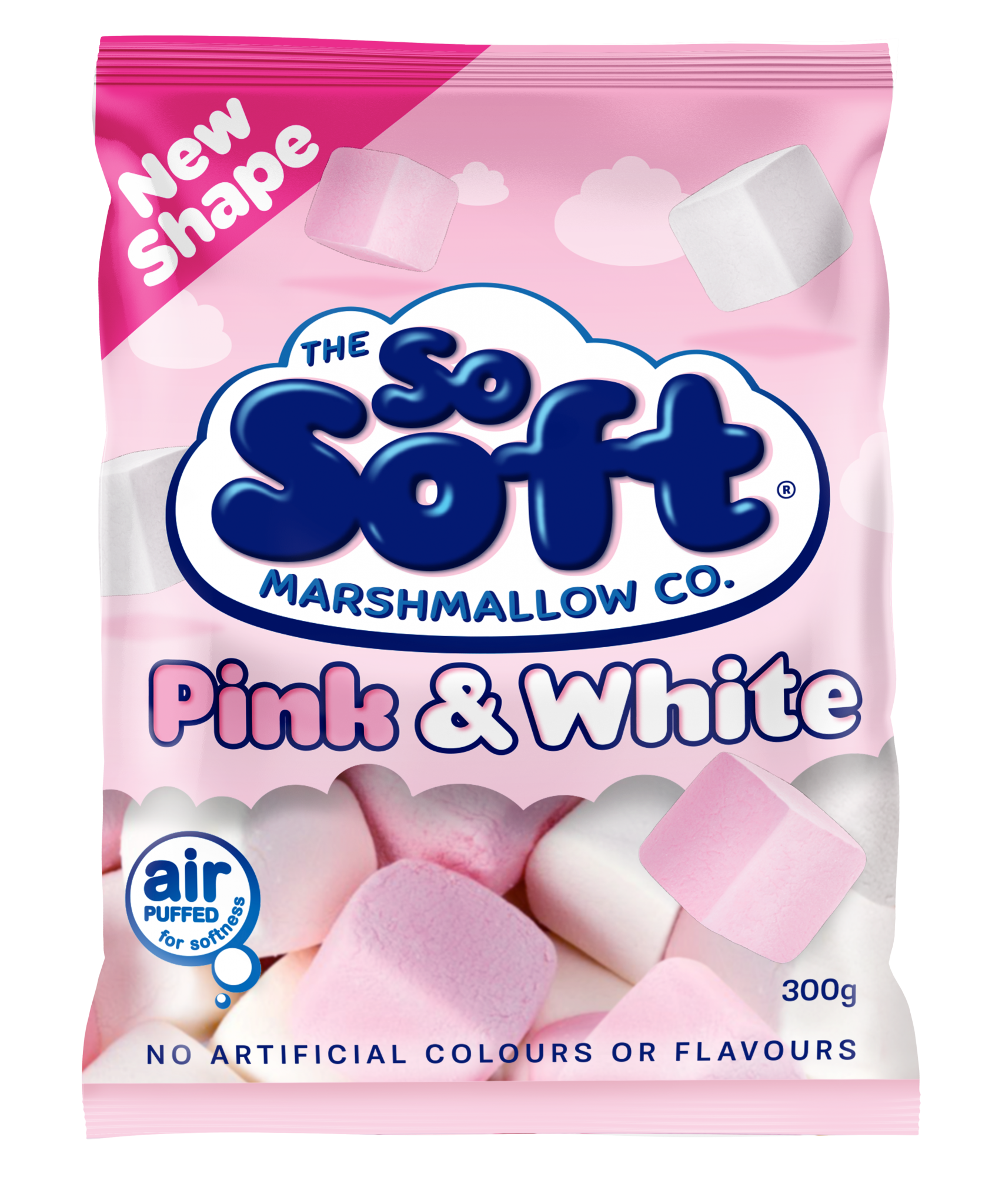 So Soft Marshmallow Pink & White 300g