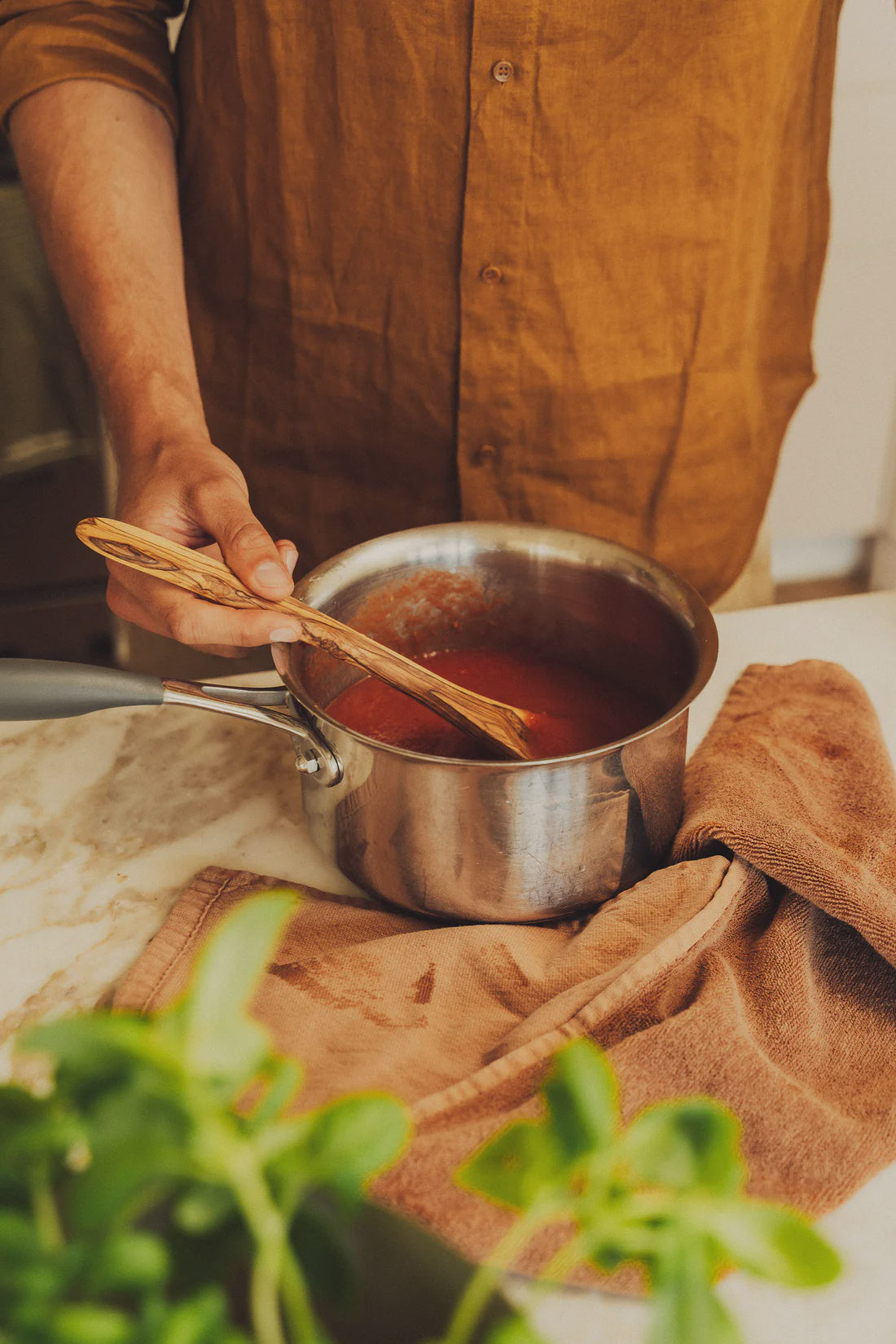 Saarde Olive Wood Cooking Spoon - Large