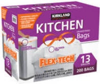 Kirkland Kitchen Drawstring Bags 200pk