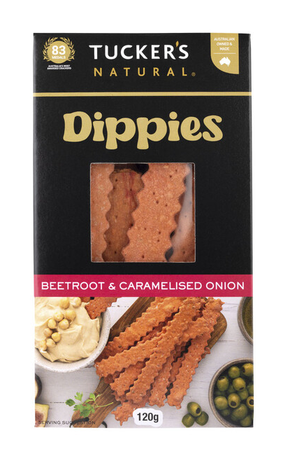 Tuckers Dippies Beetroot & Caramelised Onion 120g